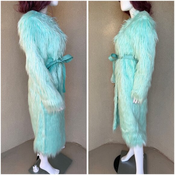 NWT Life of a Showgirl Style Long Faux Fur Jacket - Small - Picture 5 of 6